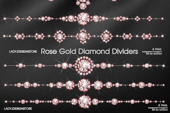 Download Rose Gold Diamond Dividers - Rose gold Collection
