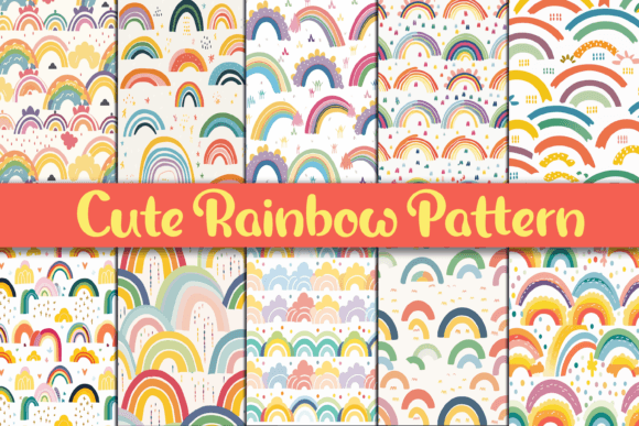 Download Cute Rainbow Kids Pattern - Kids pattern Collection