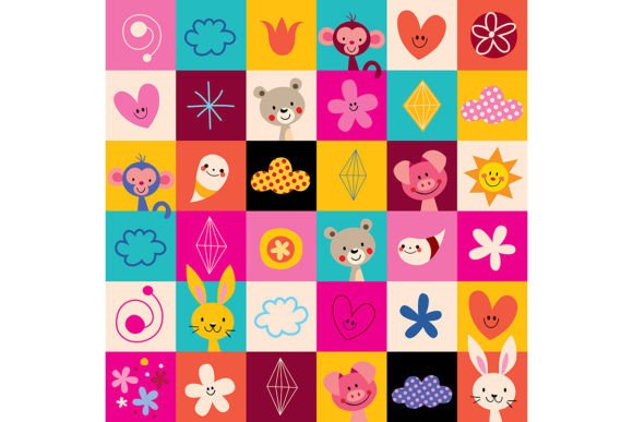 Download Cute Animals Kids Pattern - Kids pattern Collection