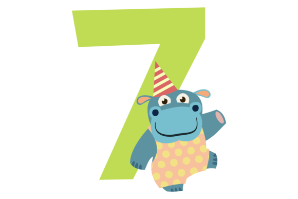 Download Seventh Birthday Decoration. Kid Age Num - Decor Collection
